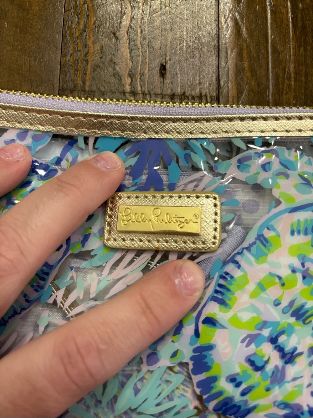 Lilly Pulitzer Cosmetic Pouch with Small Pouch and Koozie